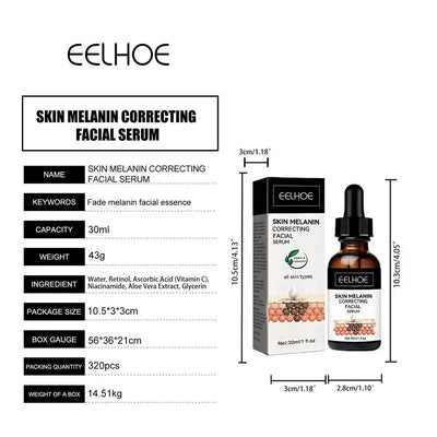 Melanin Correcting Facial Serum Dark Spot Corrector Remover Skin Care Moisturizing Repair Serum Hyaluronic Acid Vitamin C Serum
