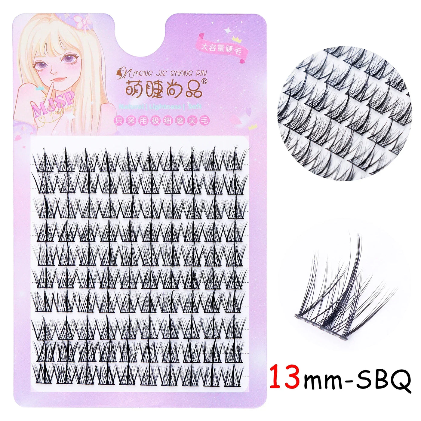 Individual Eyelashes DIY Eyelash Clusters Natural Fake Eyelashes Lash Clusters Manga Lashes Newbie Daily Eyelashes Makeup