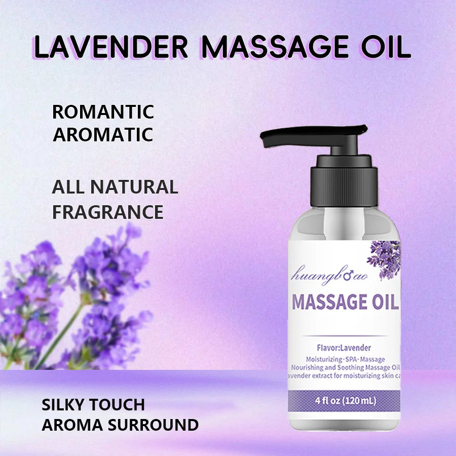Lavender Massage Oil for Calming, Soothing and Relaxing Muscles Massage Oil for Massage Ideal Body Oil for Skin Moisturizing