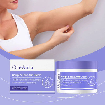 Arm Shaping Firming Cream Sculpt Tone Healthy Firm Muscle Prevent Sagging Loose Puffy Smooth Moisturize Skin Tighten Arm Cream