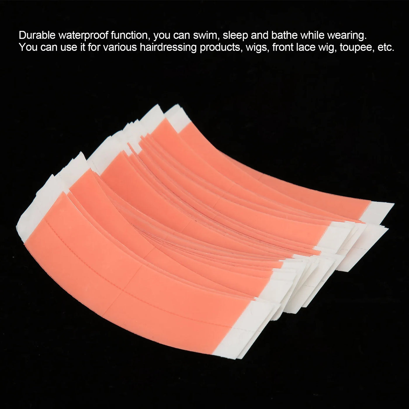 36pcs/bag Duo-Tac Strong Thin Red Hair System Tape Double Side Adhesive Tape For Lace Wig Toupee Easy Cleanup Tape