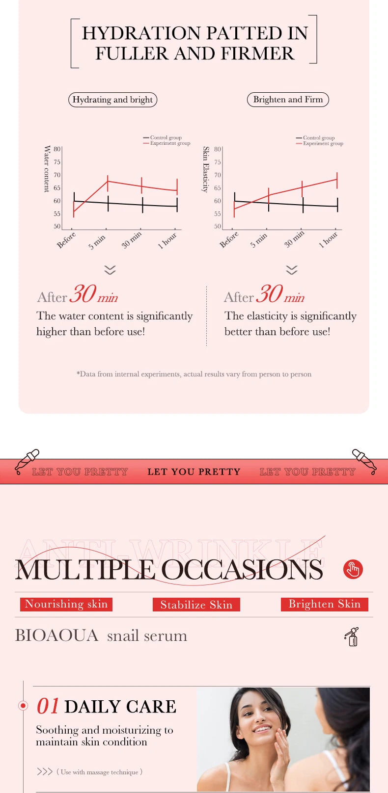 BIOAQUA Vitamin C Retinol Hyaluronic Acid Serum Moisturizing Brightening Hydrating Firming Facial Essence Beauty Face Skin Care