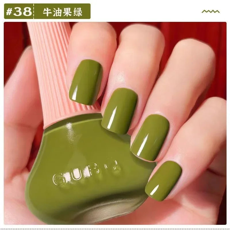 45 Colors Nail Polish Oil-based Nails Polish No-bake Quick Dry Non-tear Small Glitter Nail Gel Transparent Red Nail Art