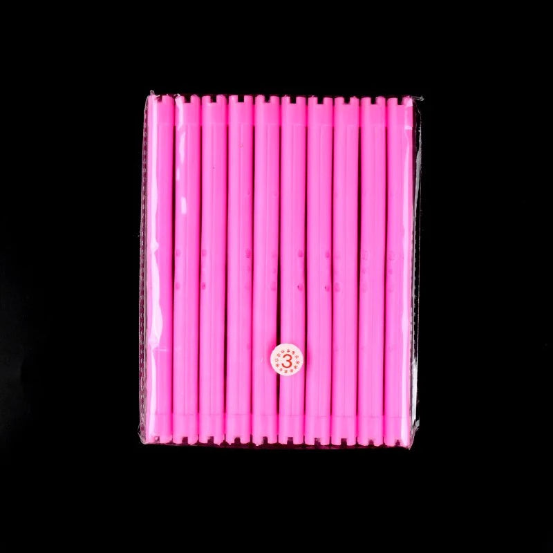 30pcs/set 16.5cm Length Hollow Cold Perm Rods with Rubberbands Extra Long Curler Bars Heatless Rollers Hairdresser Tools 1903