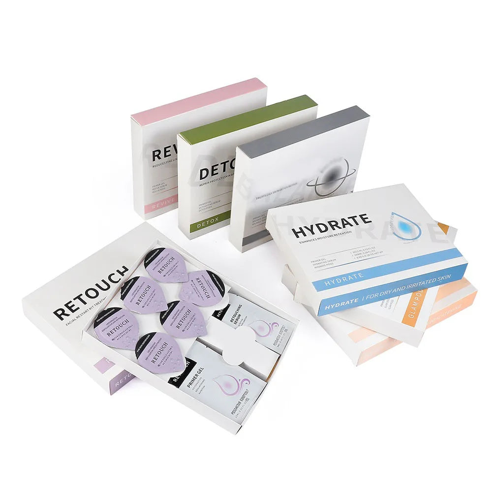 Foreverlily 5 pcs CO2 Pods Set For CO2 Bubble Pen Aqua Face Cleaning CO2 Capsule Gels Facial SPA Beauty Restart Kit Skin Care