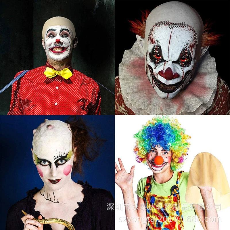 1Pc Universal 58cm Width Funny Latex Skin Fake Bald Head Unisex Fancy Movie Party Dress Skinhead Wig Cap Hat Hairpiece Accessory