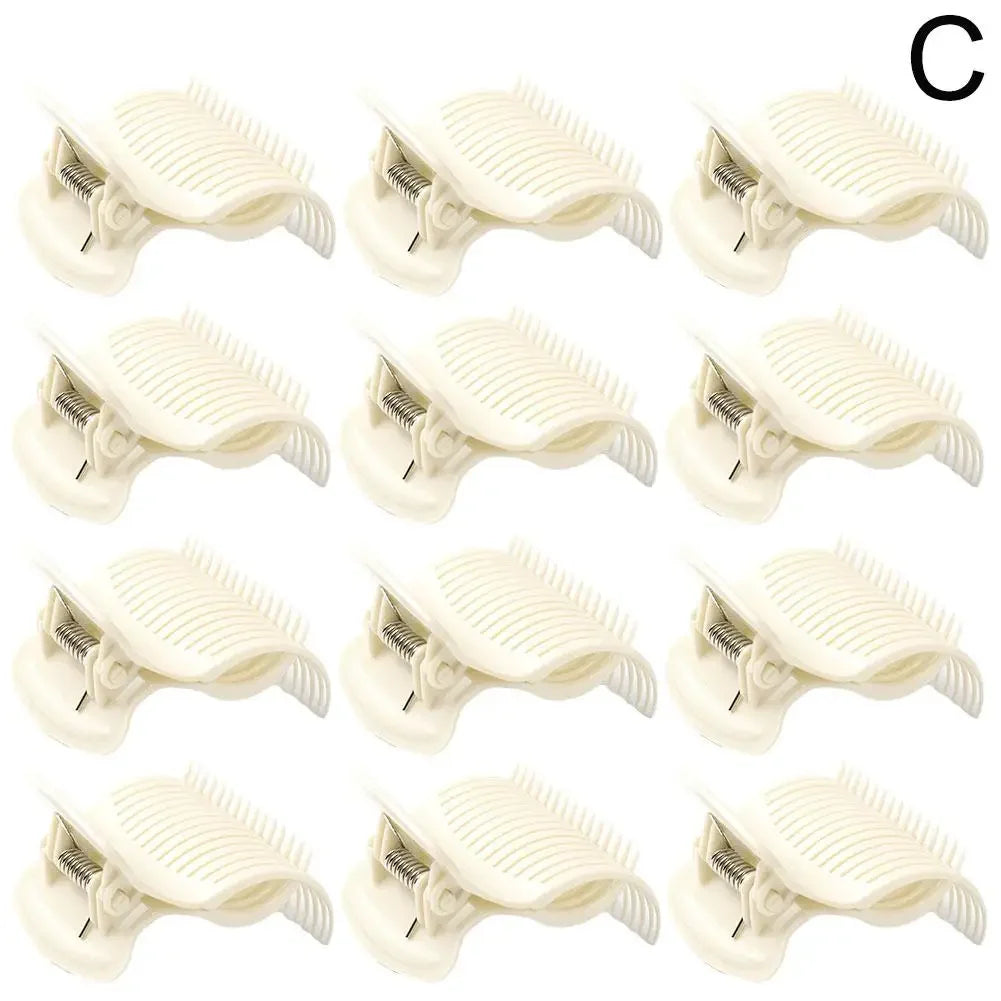 12pcs/set Hair Clip for Heatless Rollers Clip Hair Hot Curler Claw Clip Salon Insulation Clip Professional Hair Styling Tool