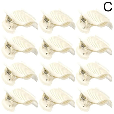 12pcs/set Hair Clip for Heatless Rollers Clip Hair Hot Curler Claw Clip Salon Insulation Clip Professional Hair Styling Tool