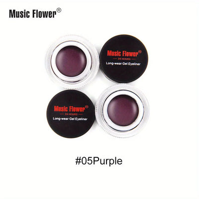 Rich Color Rendering Eyeliner Cream,Smudge Proof Waterproof Easy Coloring Makeup Cosmetic,( Brown, Blue Purple, Green And Black)