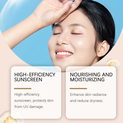 Tinted BB Cream with SPF 30 Full Coverage Invisible Pores Acne Brightening Niacinamide Nude Makeup Facial Foundation Waterproof