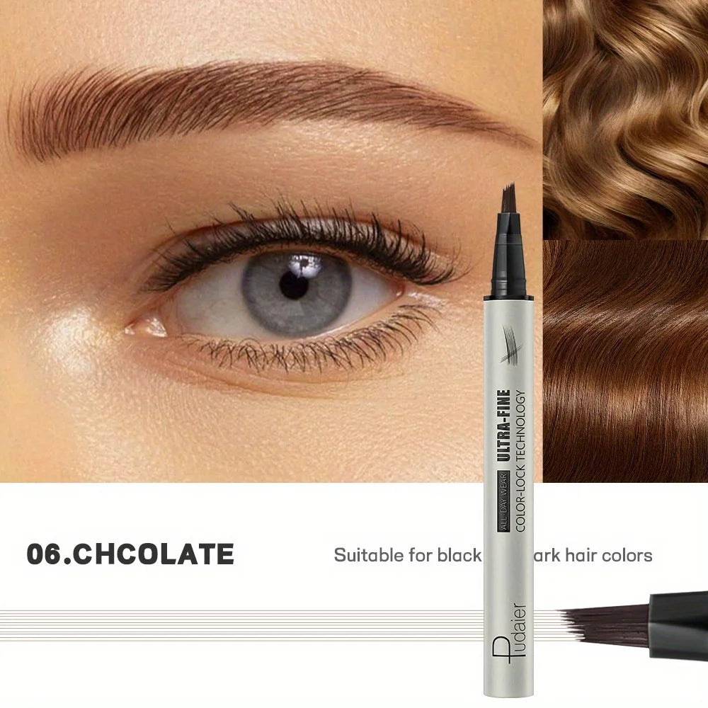 Waterproof Eyebrow Pencil - Quick Shape, Ultra-Fine Natural Look, Waterproof & Sweatproof, Lasting Makeup,  Eyebrow Setting