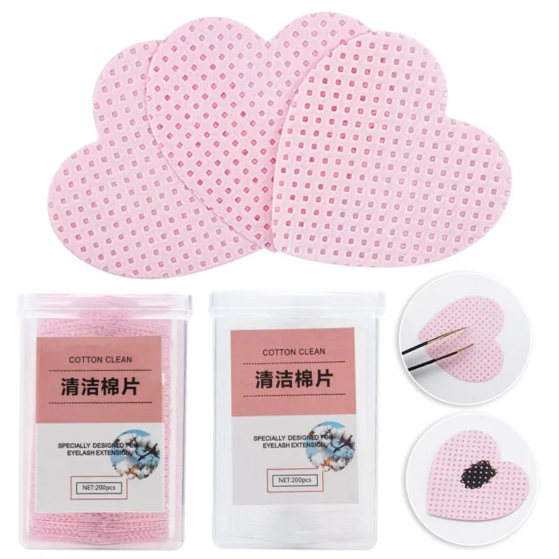 200 Pcs Glue Cotton Wipes Lint Free Pads Nail Polish Remove Wipes Cleaning Manicure Tool Gel Polish Removal Pad Paper Wipes