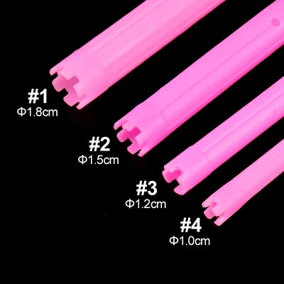 30pcs/set 16.5cm Length Hollow Cold Perm Rods with Rubberbands Extra Long Curler Bars Heatless Rollers Hairdresser Tools 1903