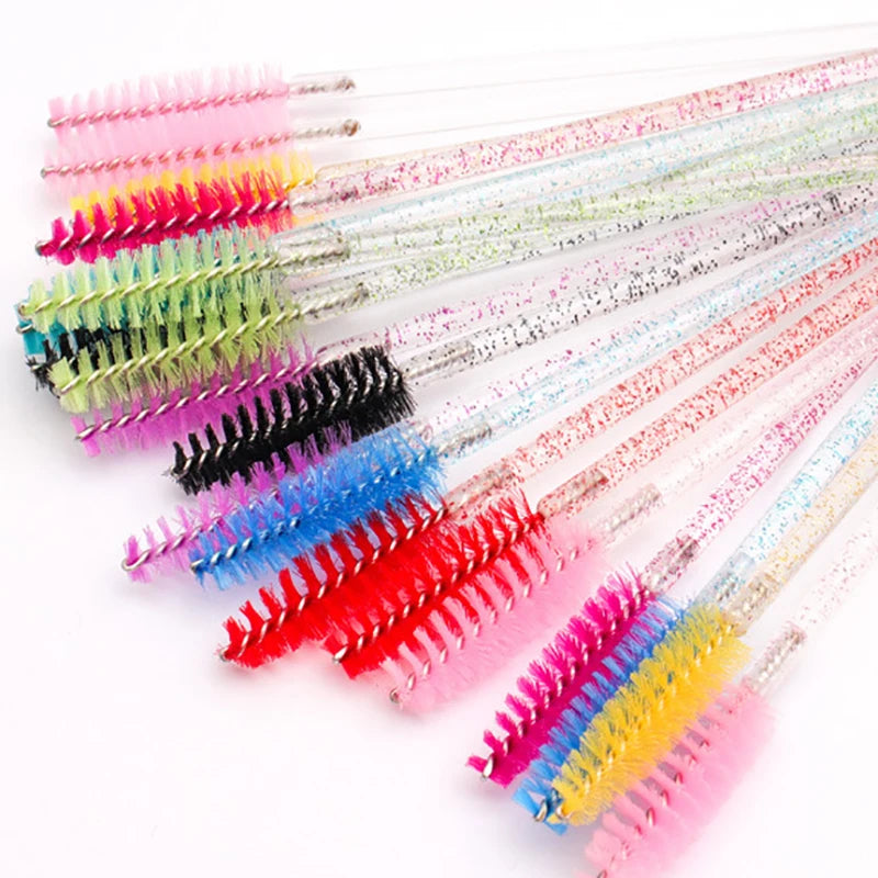 50Pcs Disposable Eyelash Wands Brush Comb Eye Lashes Extension Accessories Mascara Wand Makeup Professional Beauty Tool