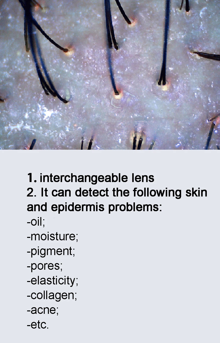 50/200X Charging Scalp Detector Digital Hair Skin Analyzer Microscope For Hair Follicle Testing and Skin Analysis Magnifier NEW