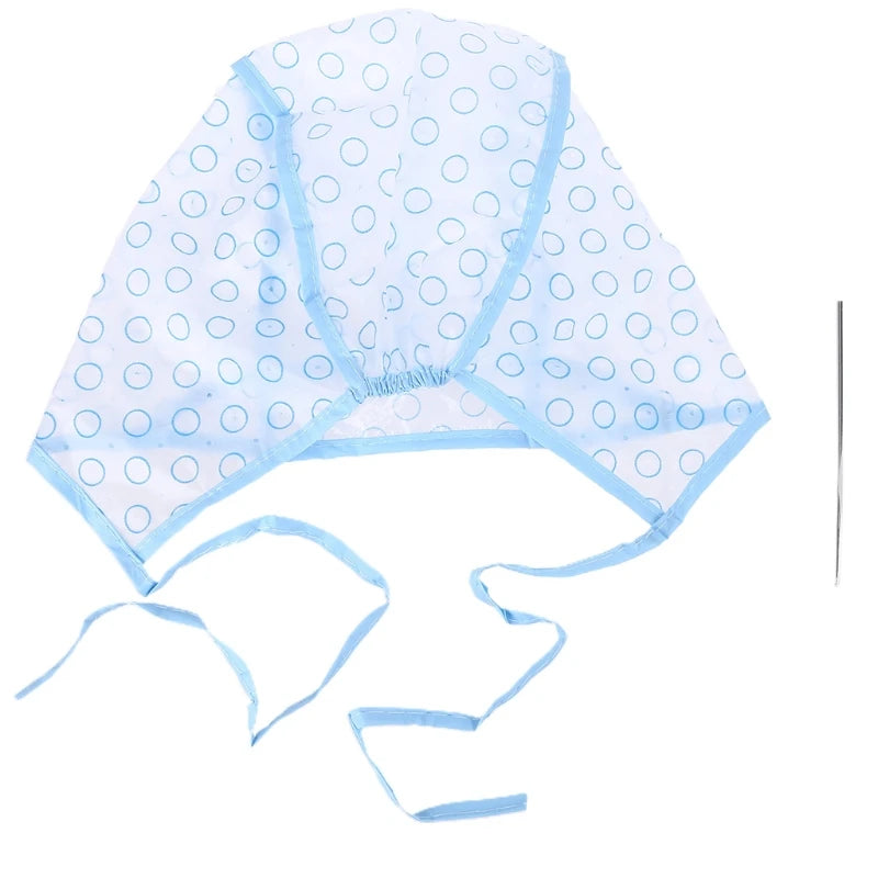 2pcs/set Hair Dyeing Cap + Hook Brush Coloring Highlighting Frosting Tipping Cover Protector Pro Hair Salon Care Styling Tools