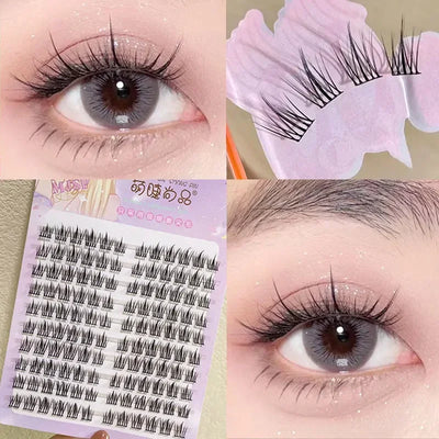 Individual Eyelashes DIY Eyelash Clusters Natural Fake Eyelashes Lash Clusters Manga Lashes Newbie Daily Eyelashes Makeup