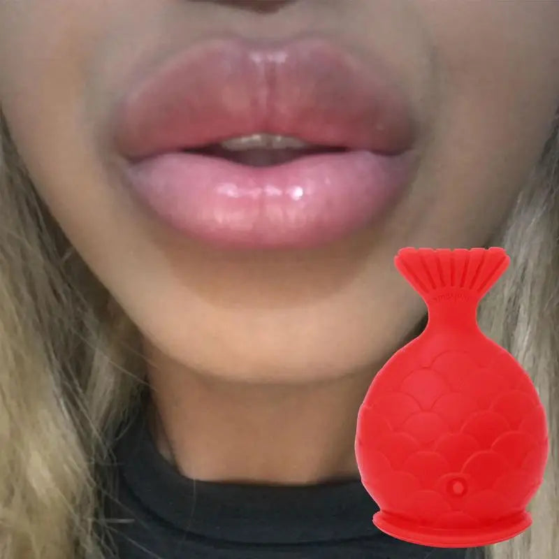 Silicone Labium Fish Shape Lips Tools Women Sexy Lip Plumper Enhancer Tool for Female Girls Natural Pout Thicken Mouth Plump