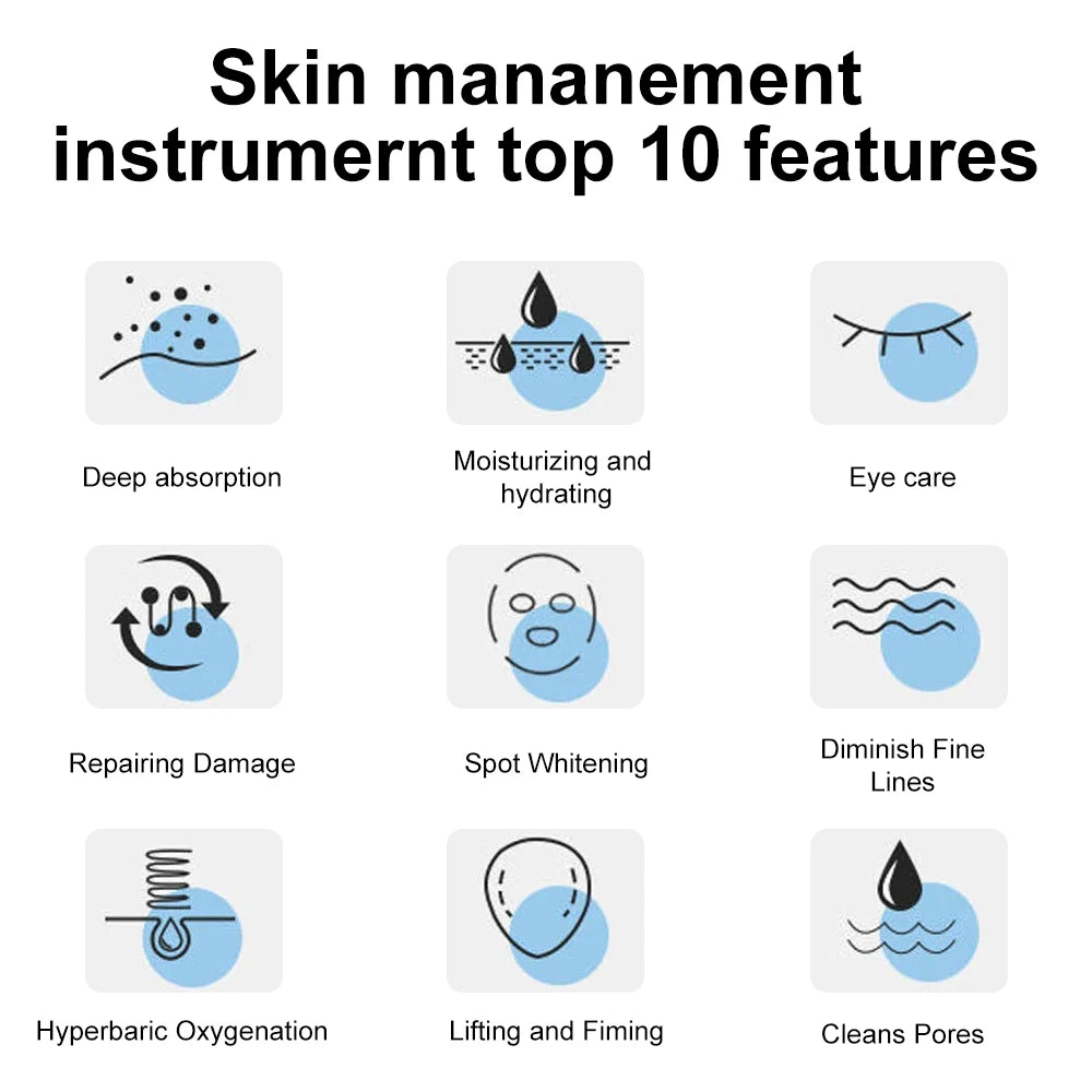 AOKO Updated 10 in 1 Bubbles Skincare Facial spa Hydrogen Purification Face Cleaning Professional Beauty Machines