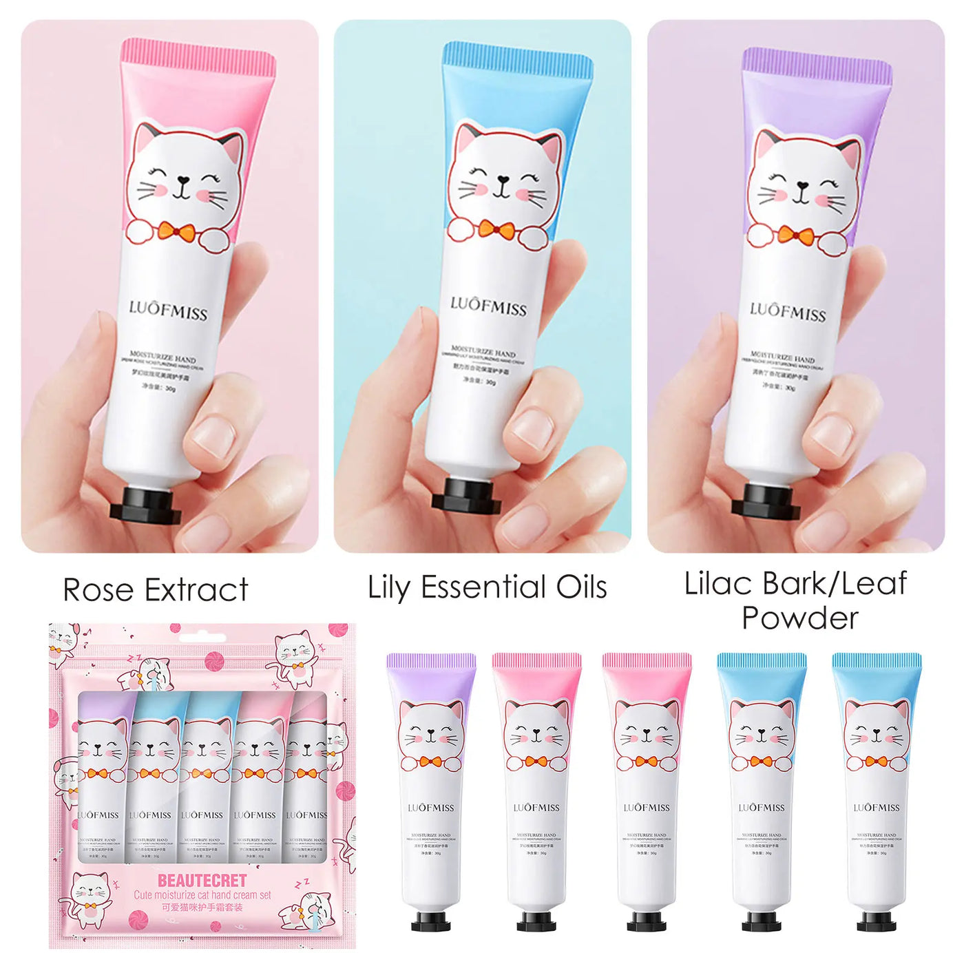 Hand Cream Gift Sets For Women Hand Cream Hand Cream Collection Hand Cream Set For Dry Hands Pack Of 5 Hand Lotion Travel Size
