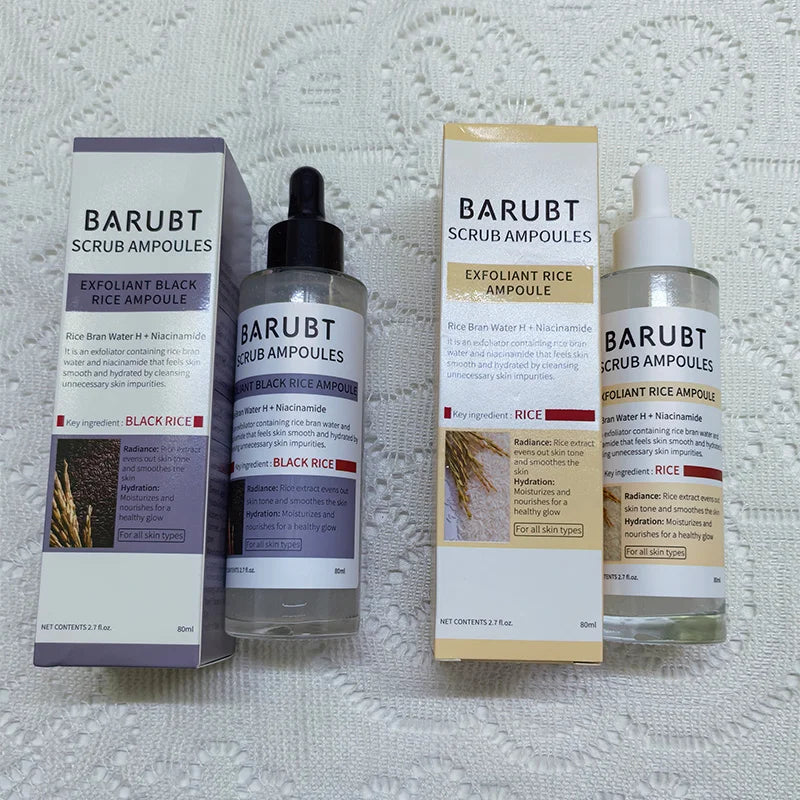 Essence Toner White Rice+black Rice Ampoule Skin Softening Essence Exfoliate Face Scrub Dead Skin Fade Essence Brighten Body