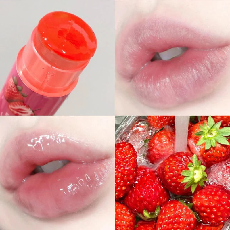 Jelly Fruit Lip Balm Plant Extract Moisturizing & Nourishing Lip Pomade Lasting Hydrating Lip Gloss Care Juicy Peach Lipsticks