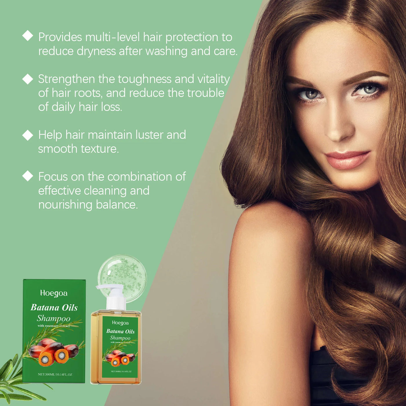 Batana Hair Growth Shampoo Anti Loss Restore Damaged Split Hair Nourishing Oil Control Deep Cleansing Hair Regenerating Shampoo