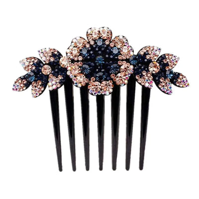 Women Hair Comb Rhinestone Crystal Hair Clips Hairpins Lady Bride Wedding Party Headdress Headwear Elegant Hair Accessories