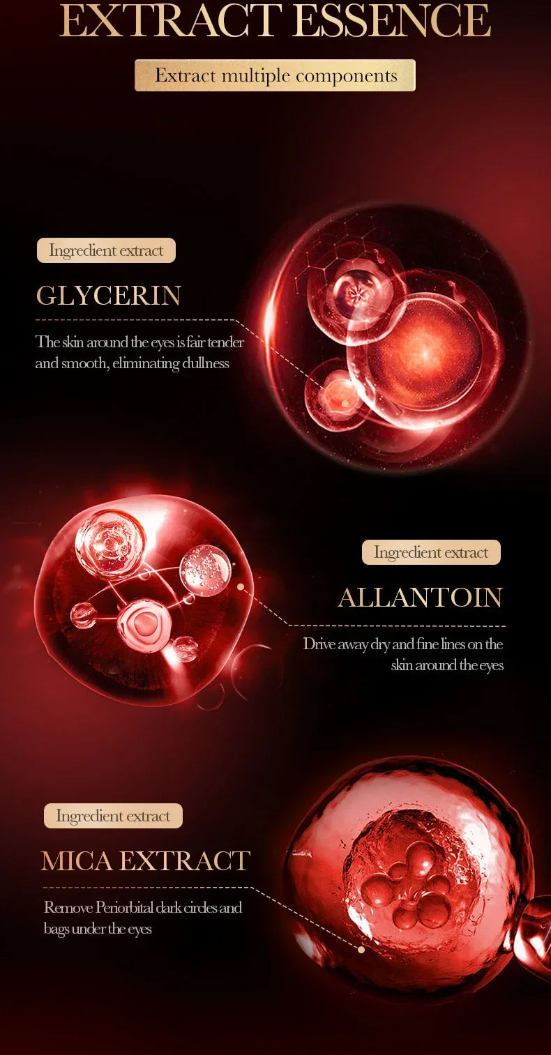 60pcs SADOER Red Pomegranate Collagen Eye Mask Firming Anti Dark Circles Remove Eyes Bag Moisturizing Eye Patches Eyes Skin Care