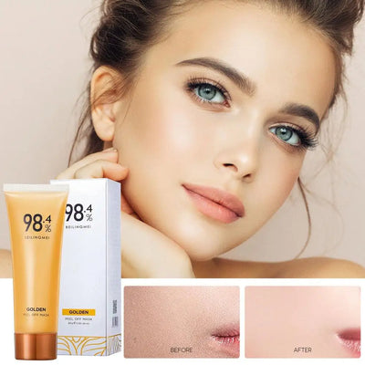 98.4% Gold Foil Peel-Off Mask 24k Gold Foil Peel-Off Masque Firming facial mask for Rough Large Pores for Women face mask