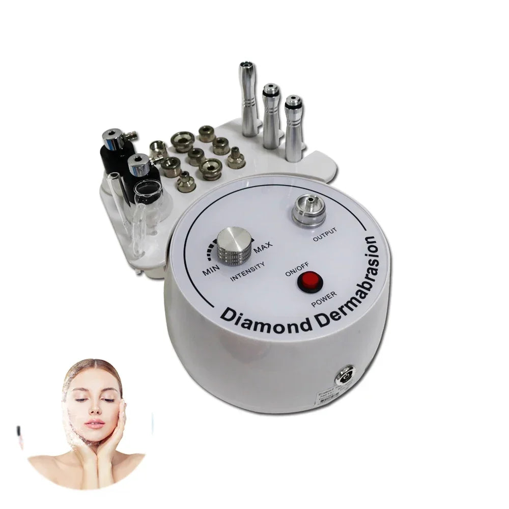 3 in 1 Facial Care Salon Equipment Diamond Microdermabrasion Dermabrasion Machine for Personal Home Use With Diamond Tips