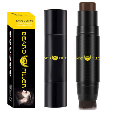 Men Beard Filling Stamp Beard Pencil Filler Waterproof Moustache Pen Beard Brush Enhancer Moustache Coloring Shaping Sweatproof
