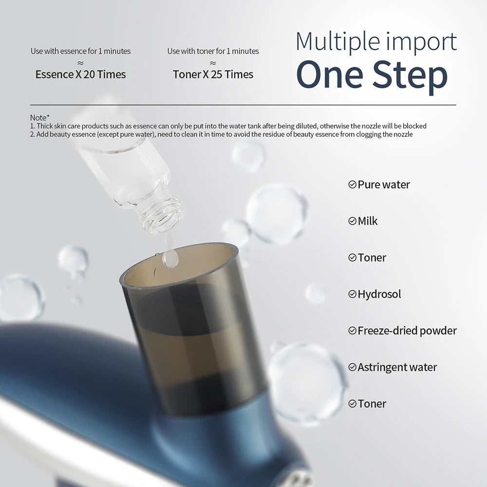 Red/Blue Photon Skin Hydrator Make Up Skin Moisturizing Nano Mist Sprayer Face Steamer Spray Airbrush Water Oxygen Injection