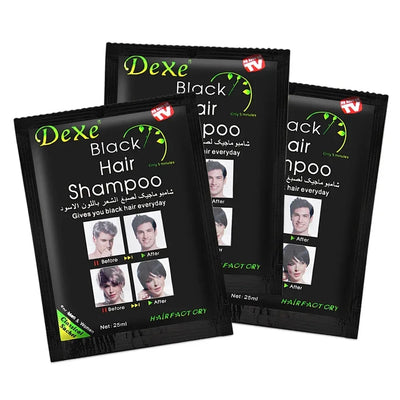 10 Pcs Dexe Fast Black Hair Shampoo 5 Mins Fast Become Black Hair Dye Herb Natural Hair Care Restore Colorant Shampoo Hair Care
