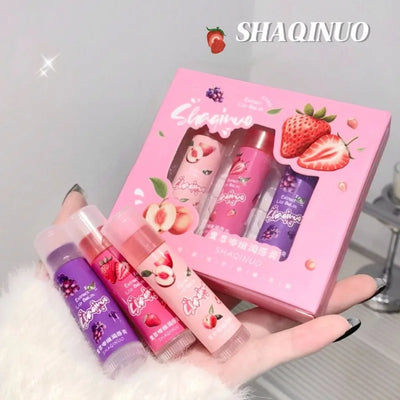 Jelly Fruit Lip Balm Plant Extract Moisturizing & Nourishing Lip Pomade Lasting Hydrating Lip Gloss Care Juicy Peach Lipsticks