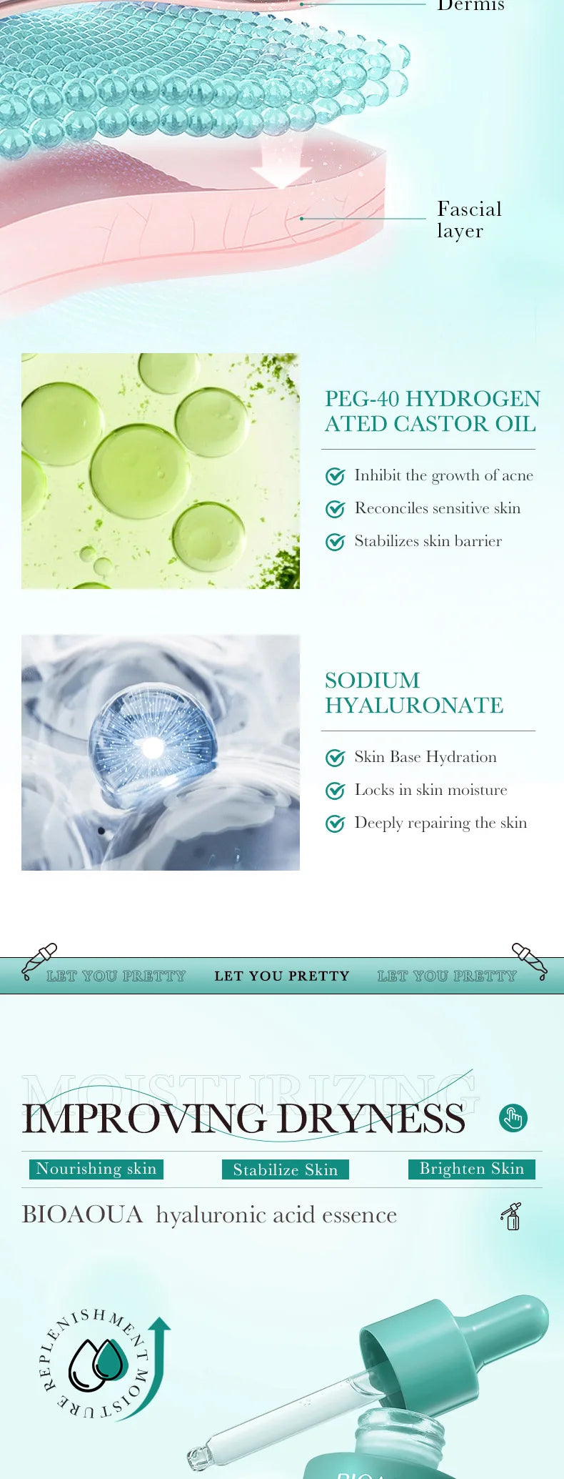 BIOAQUA Vitamin C Retinol Hyaluronic Acid Serum Moisturizing Brightening Hydrating Firming Facial Essence Beauty Face Skin Care