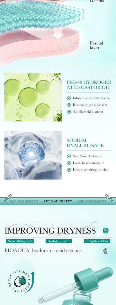 BIOAQUA Vitamin C Retinol Hyaluronic Acid Serum Moisturizing Brightening Hydrating Firming Facial Essence Beauty Face Skin Care