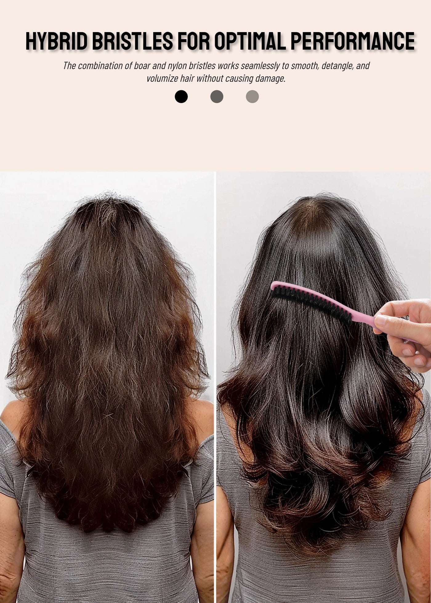 1Pcs Professional Teasing Backcomb Hair Brush - Volumizing & Lift Styling Tool for Big Hair, Updos & Wedding Styles