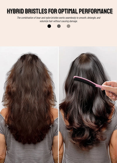 1Pcs Professional Teasing Backcomb Hair Brush - Volumizing & Lift Styling Tool for Big Hair, Updos & Wedding Styles