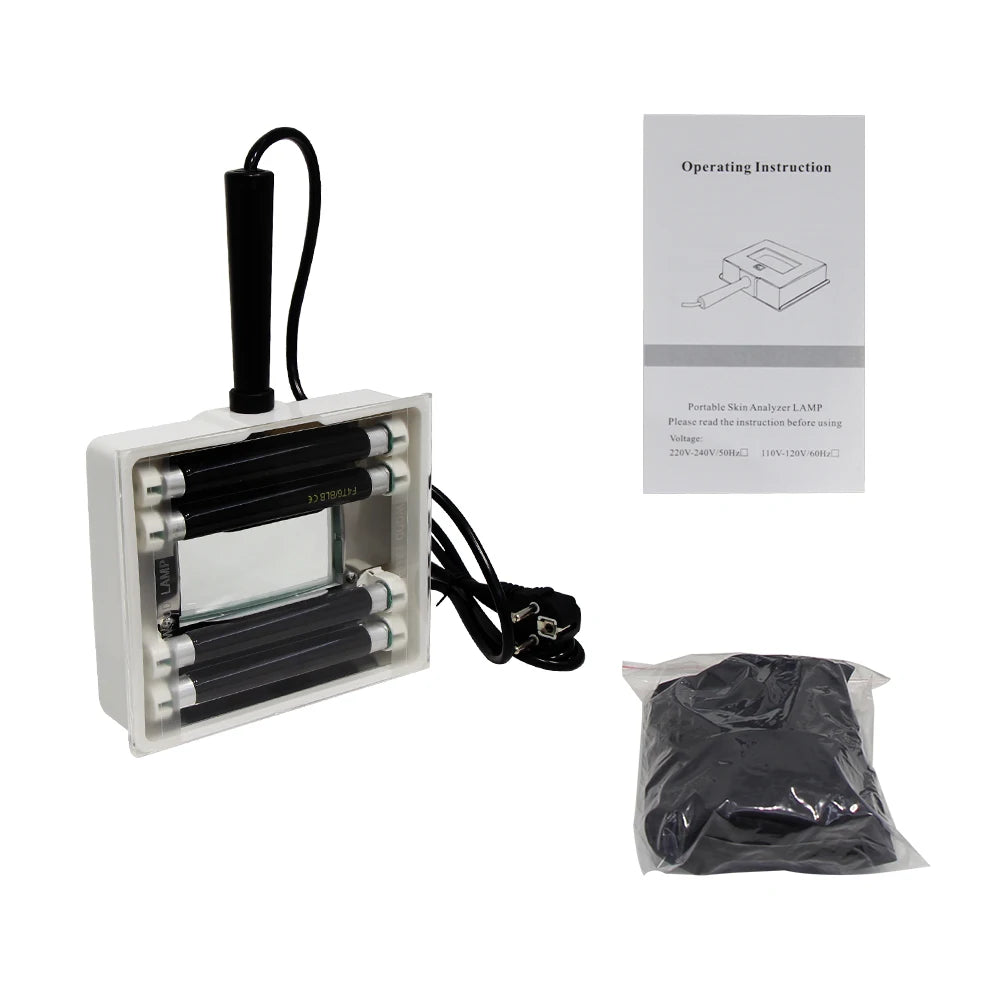 AOKO Wood UV Lamp Skin Appraisal Analyzer Facial Skin Vitiligo Testing Examination Magnifying Machine Greyness Skin Tinea