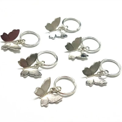 5pcs/bag Hair Braid Bead Butterfly Dreadlock Beads Ring Braiding Hair Sparkly Hair Styling Tool Bohemian Braid Hairs Accessories