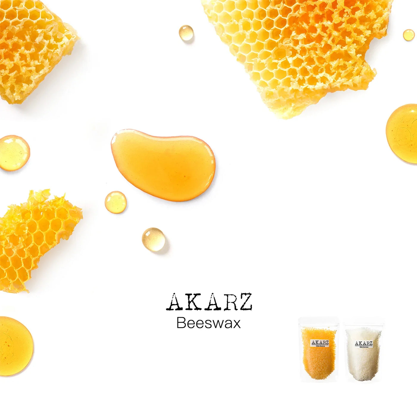 AKARZ 100% Organic Natural Pure Yellow Beeswax Pellet Honey Cosmetic Grade Lipstick Soap Skin Care DIY Raw Material