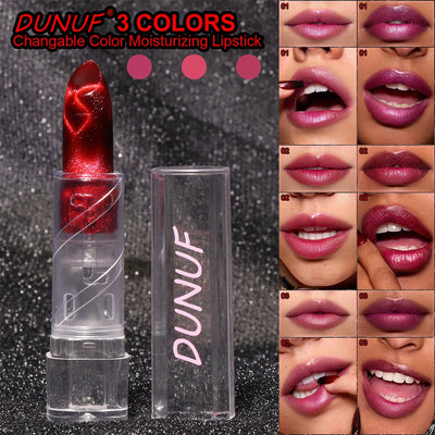 Moisturizing Cat Eye Lipstick Mirror Glitter Metallic Lipstick Diamond Pink Pearl Sparkling Lip Gloss Color Changing Lips Makeup