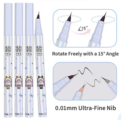 Slanting Ultra-thin Lower Eyelash Eyeliner Pen Liquid Waterproof Tea Grey Smooth Lying Silkworm Eyes Liner Pencil Makeup Tool