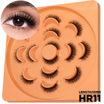 GROINNEYA 3D Fluffy False Eyelashes Look Soft Cat Eye Eyelashes Cosmetics Thick Curled Mink Eyelashes lashes Extension  Makeup