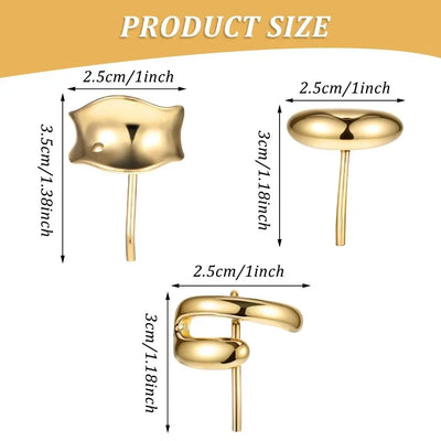 3Pcs Fashion 1 Inch Gold Hair Cuffs Gold Hair Tie Ponytail Holder Hair Clips Metal Long Hair Ponytail Hair Accessories