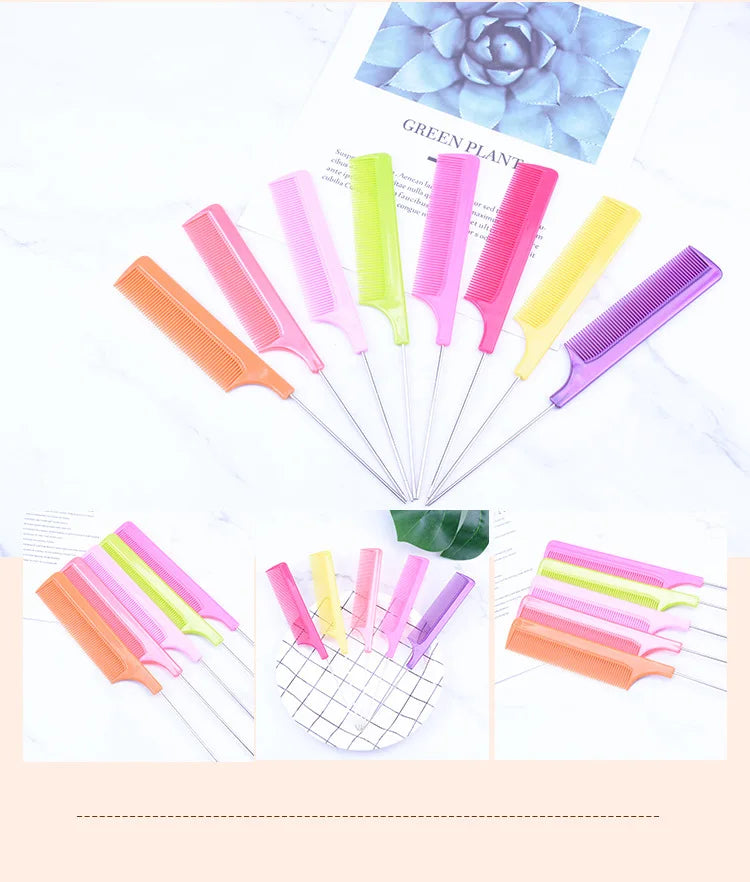 1pcs Pointed Tail Hair Comb Anti-static Professional Hair Brush Straightener Hot Comb Salon Hair Styling Tool Barber Accessories
