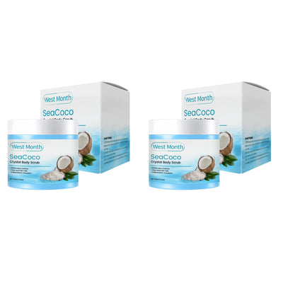 Coconut Body Scrub Exfoliating Remove Dead Skin Fading Dark Spots Softening Brightening Smoothing Cleansing Sea Salt Body Scrub