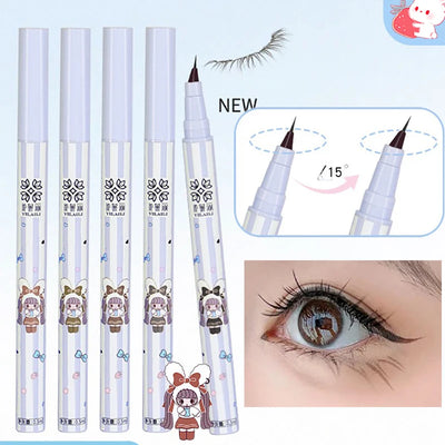 Slanting Ultra-thin Lower Eyelash Eyeliner Pen Liquid Waterproof Tea Grey Smooth Lying Silkworm Eyes Liner Pencil Makeup Tool