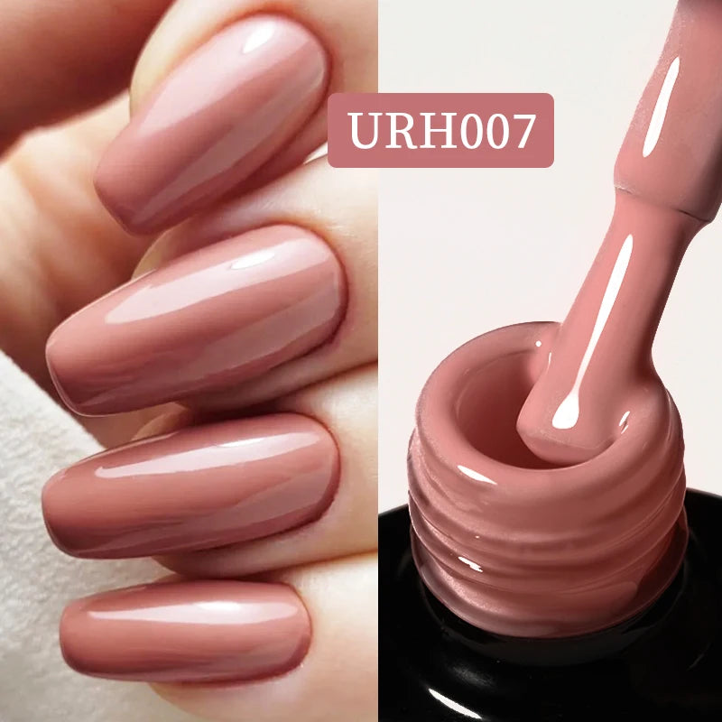 UR SUGAR 7ml Nude Pink Color Nail Gel Polish Semi Permanent Soak Off UV DIY Nail Art Gel Long Lasting Design Manicure Supplies